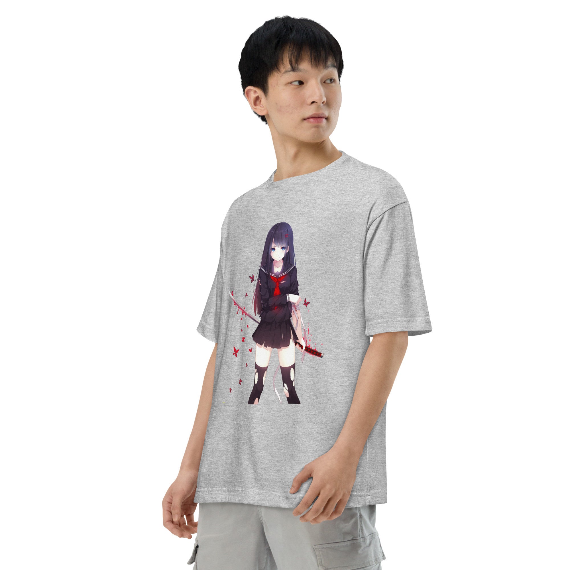 Kisara Tendo Unisex Oversized T-Shirt Black Bullet Anime Graphic Oversized Tees-14