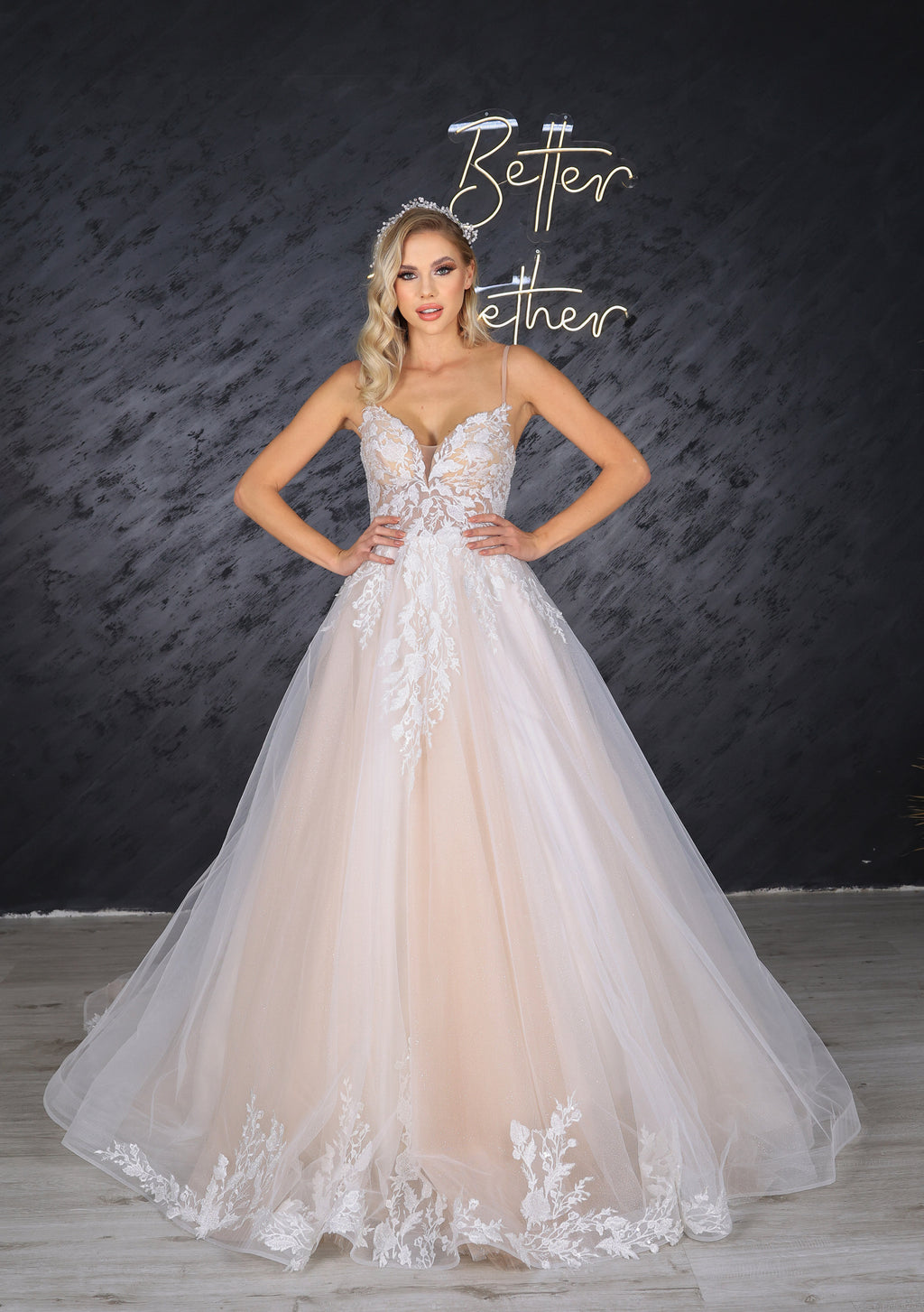 Lena narrow skirt a line wedding dress-1
