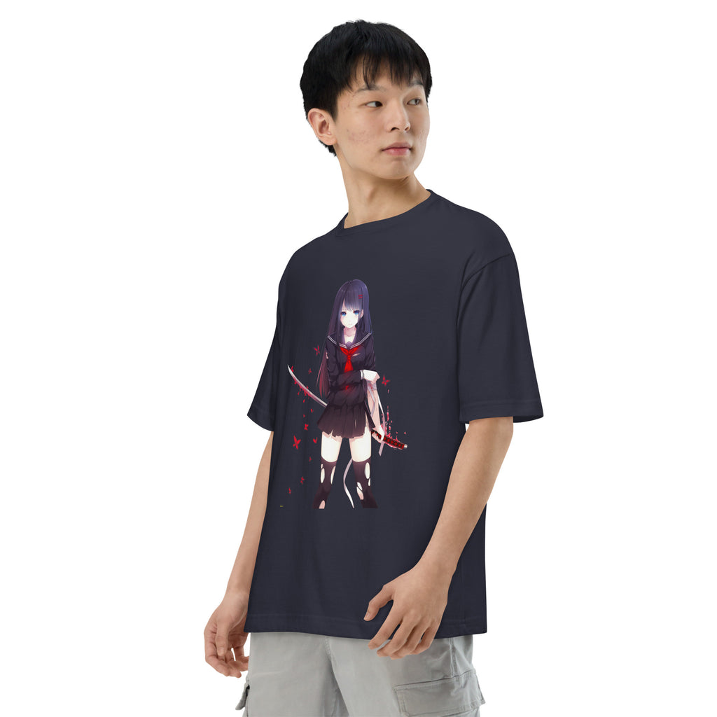 Kisara Tendo Unisex Oversized T-Shirt Black Bullet Anime Graphic Oversized Tees-20