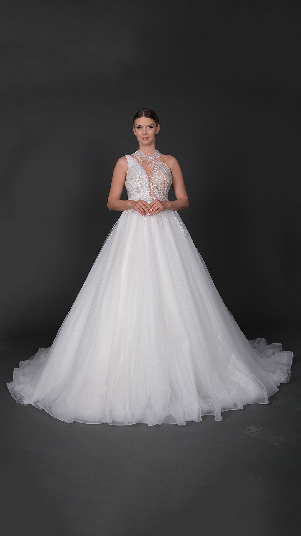 Katre narrow skirt a line wedding dress-1