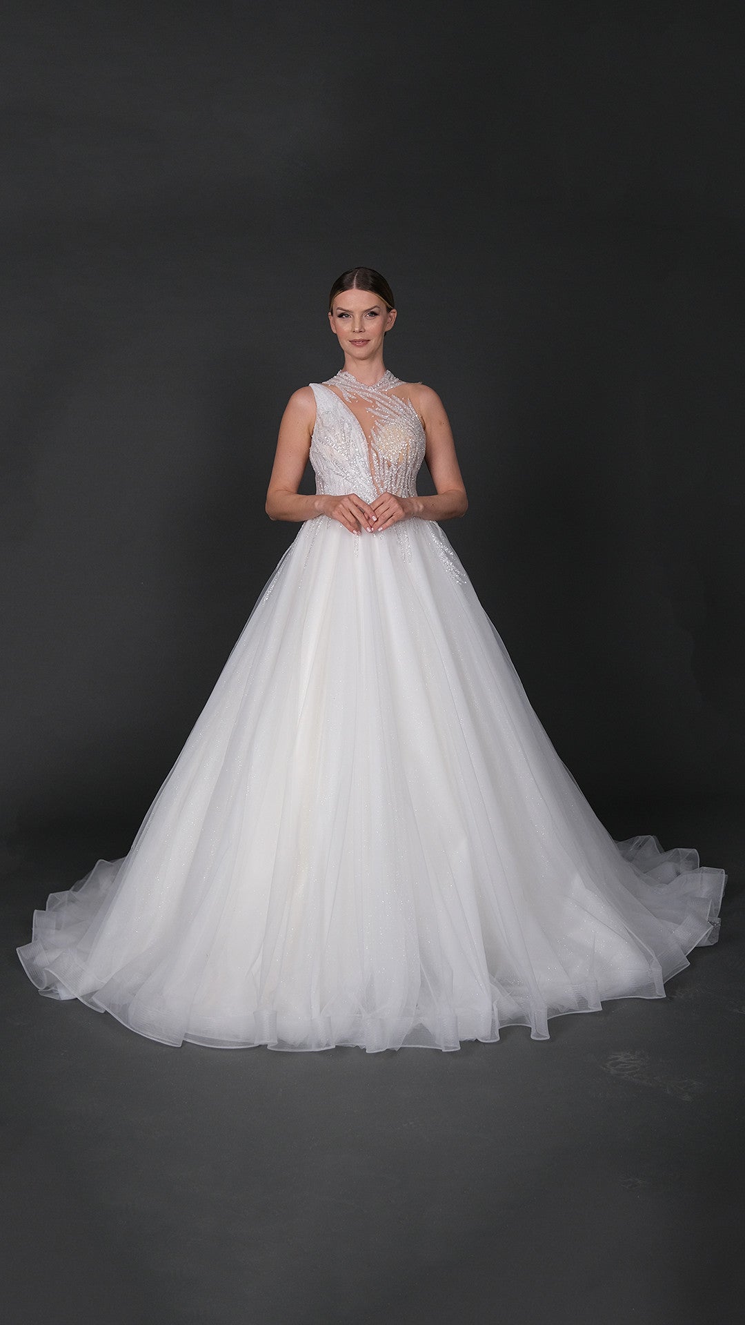 Katre narrow skirt a line wedding dress-1