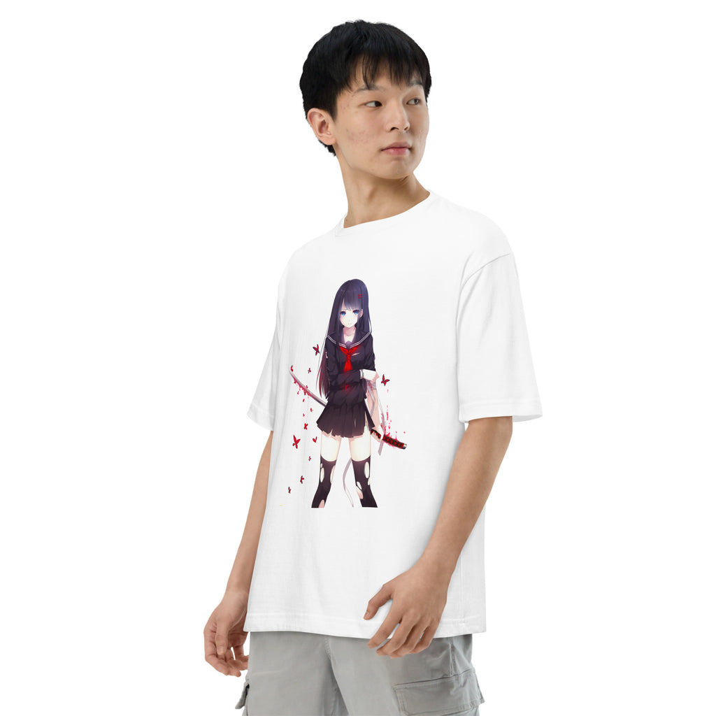Kisara Tendo Unisex Oversized T-Shirt Black Bullet Anime Graphic Oversized Tees-8