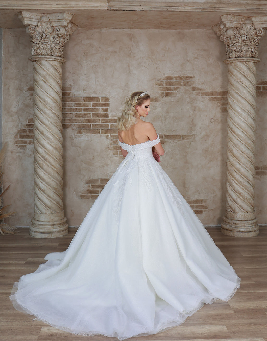 Meva a line wedding dress-5