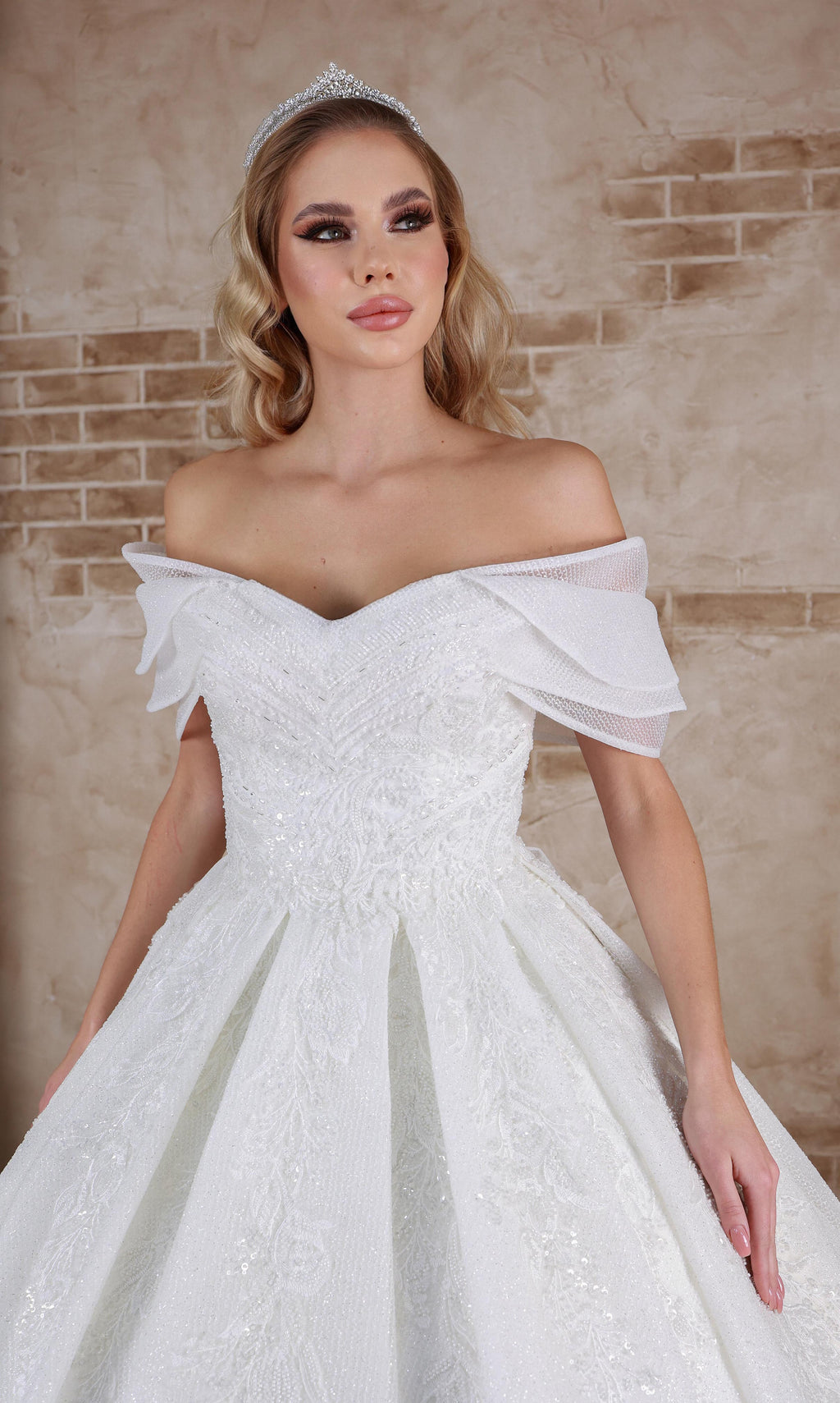 Liza a line wedding dress-2