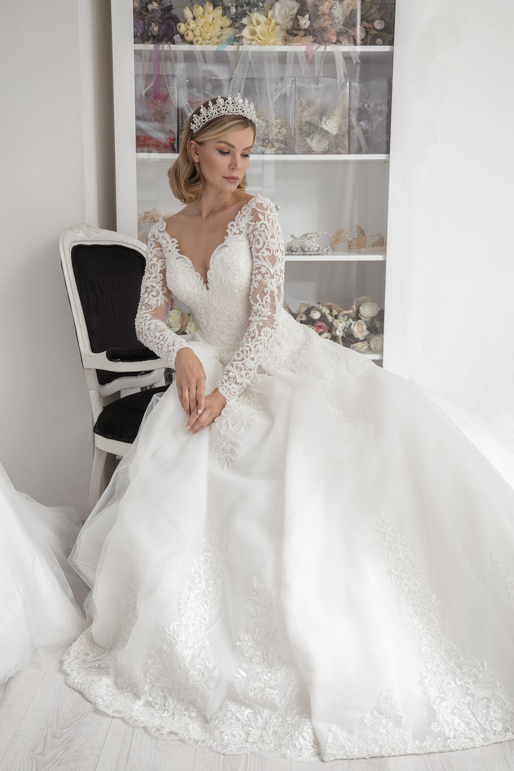 Sedef a line wedding dress-2
