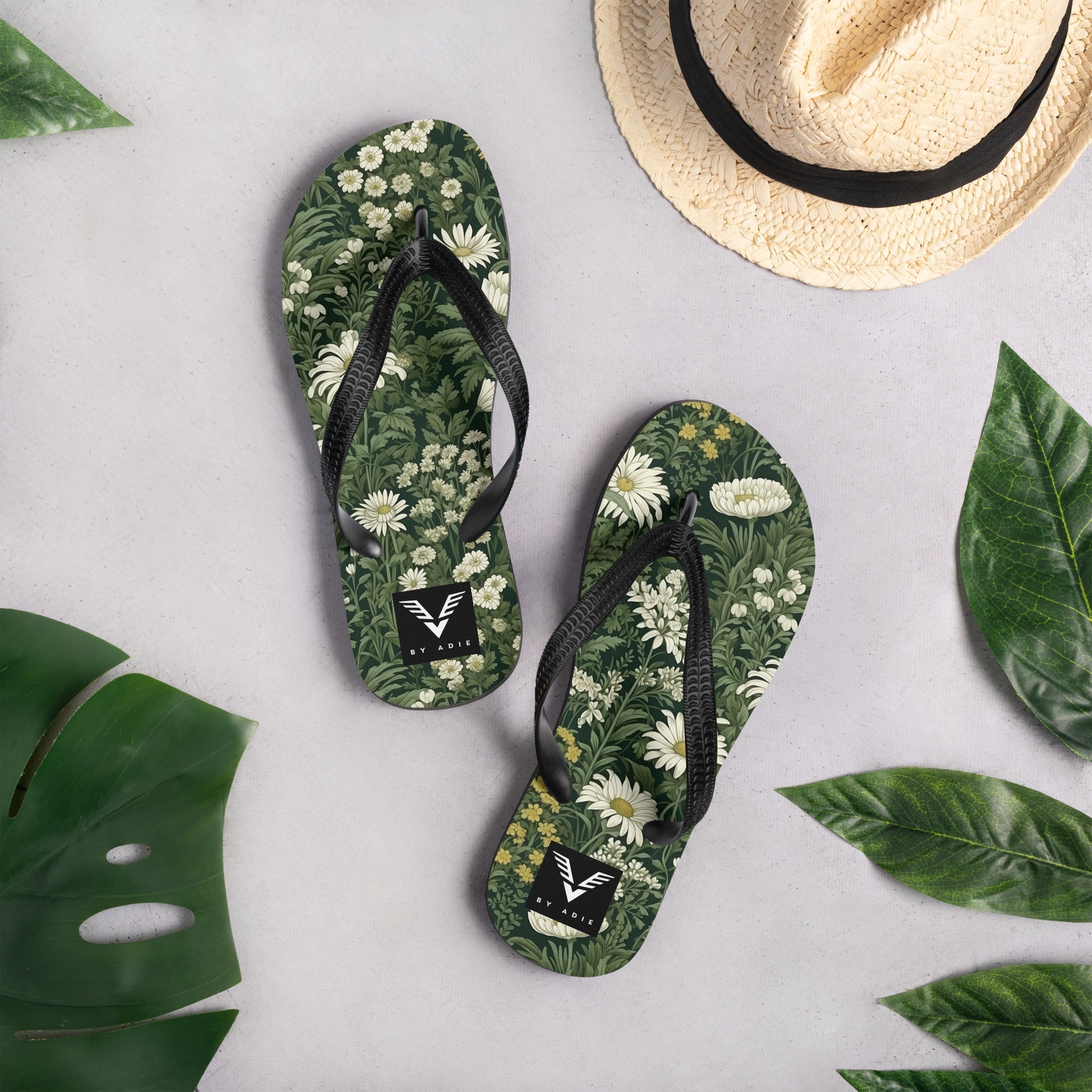 Forest Daisy Luxe Flip Flops