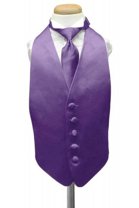 Luxury Satin Kids Tuxedo Vest-21