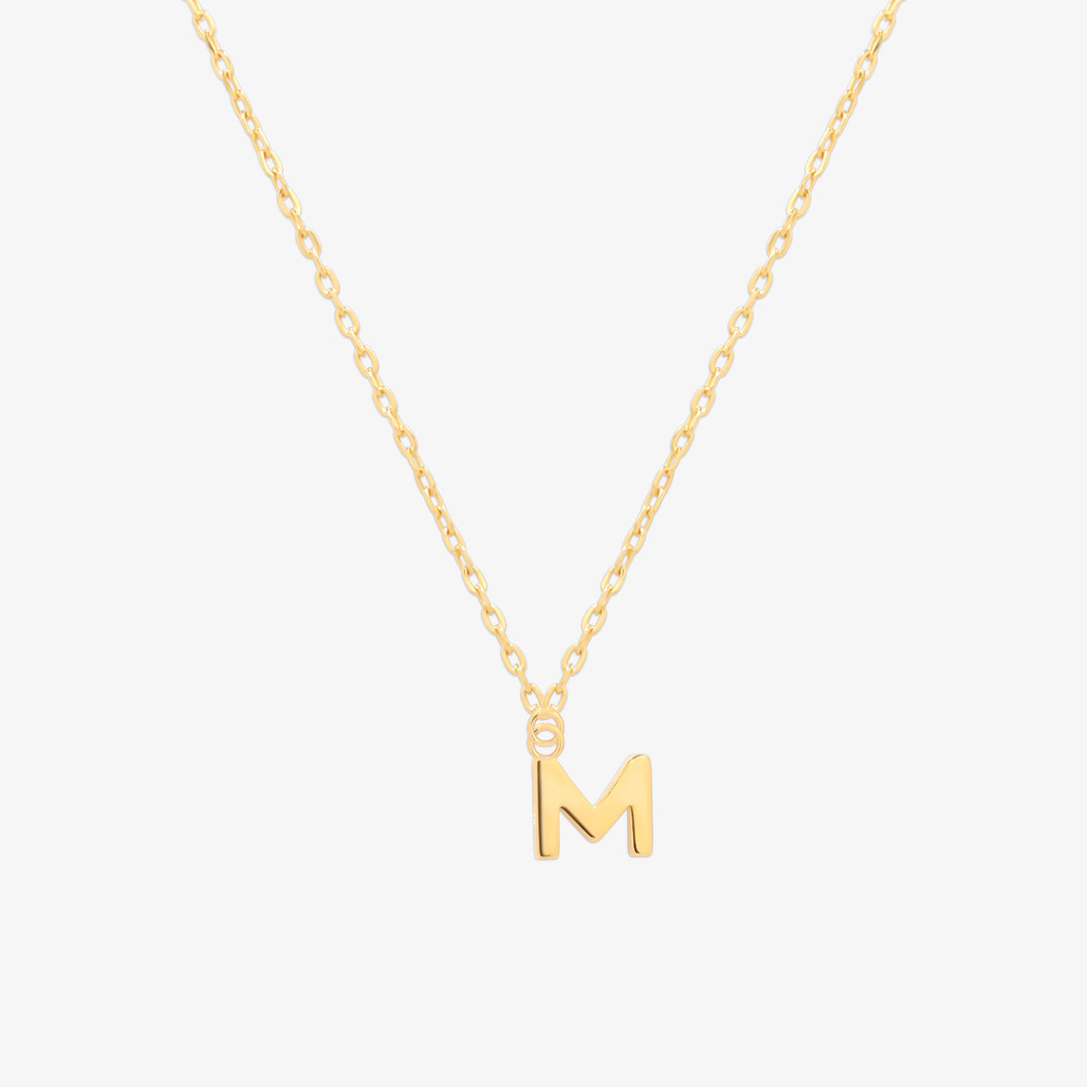 Classic Initial Pendant Necklace (50cm)-12