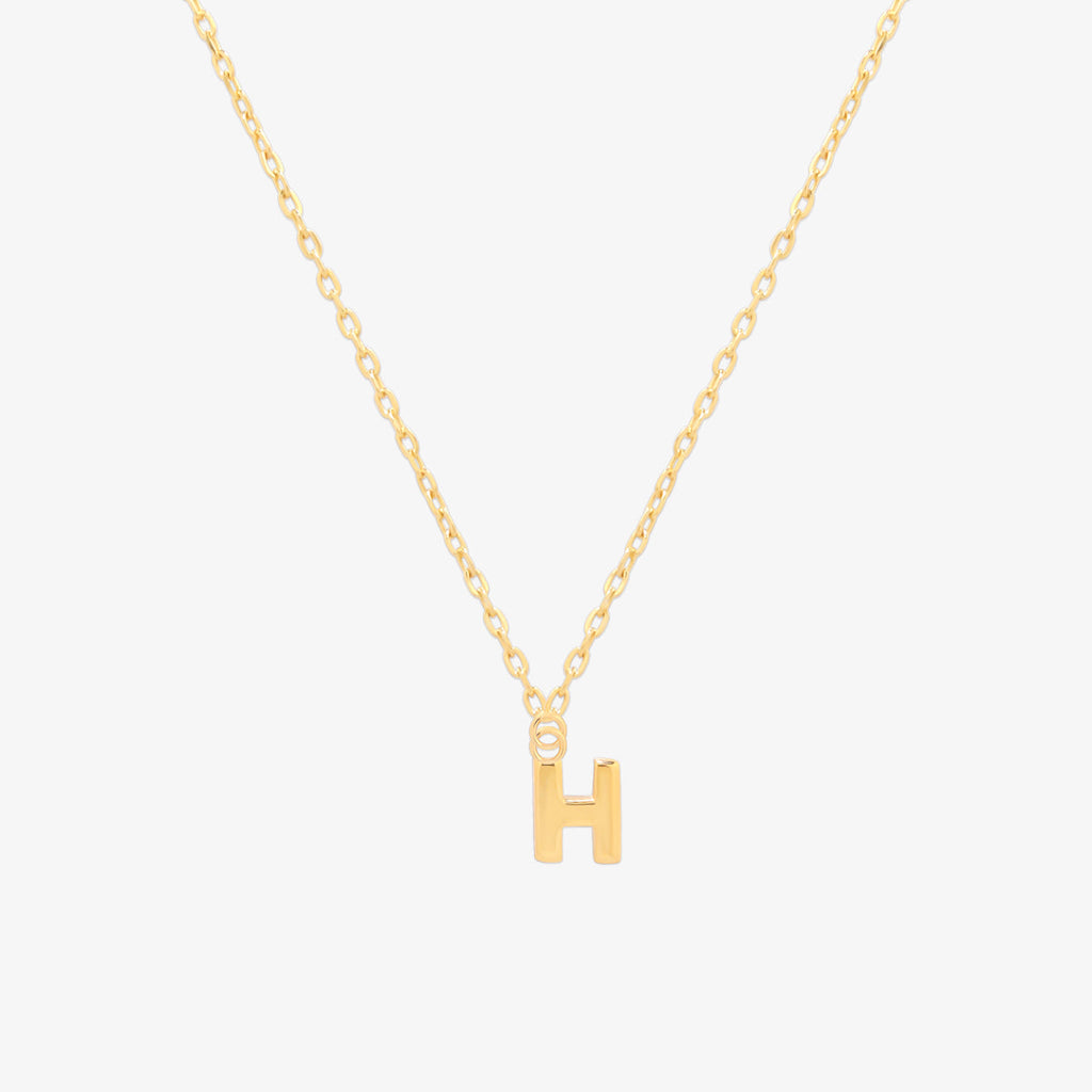 Classic Initial Pendant Necklace (50cm)-7