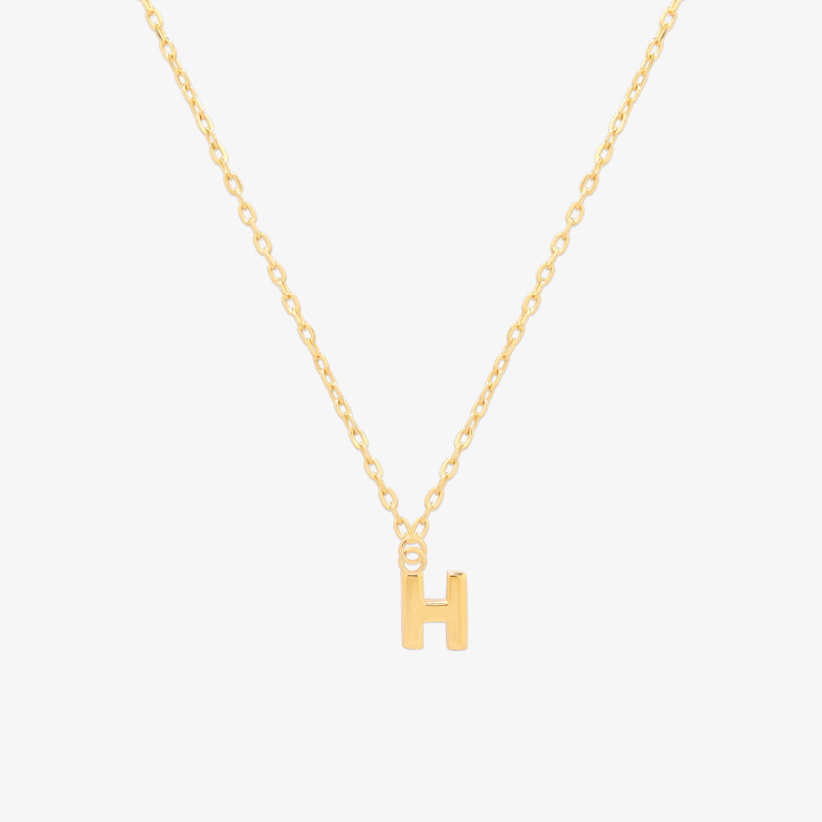 Classic Initial Pendant Necklace (50cm)-7