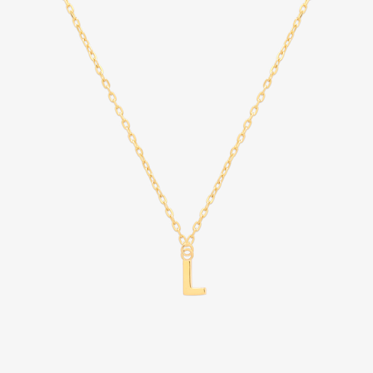 Classic Initial Pendant Necklace (50cm)-11