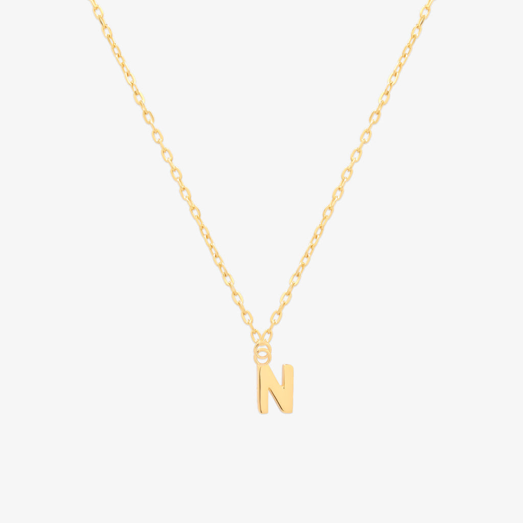 Classic Initial Pendant Necklace (50cm)-13