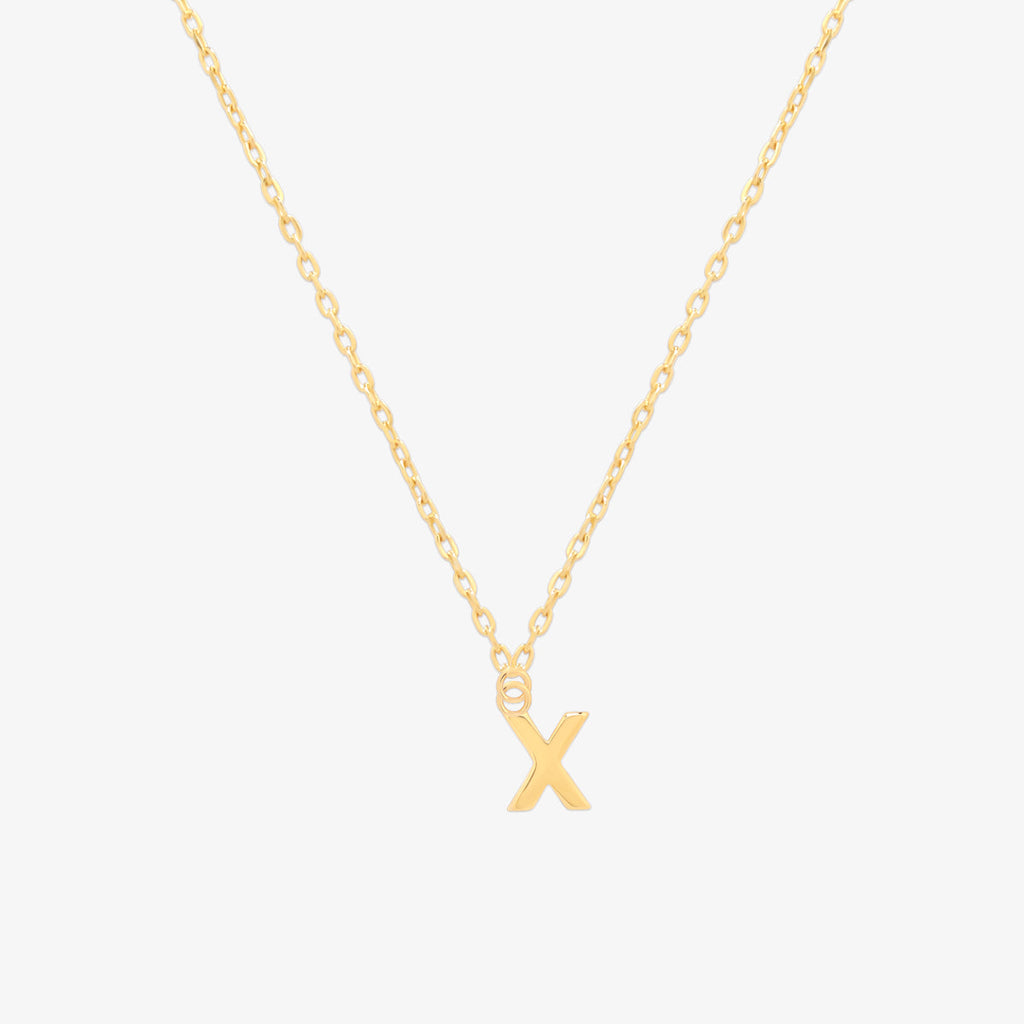 Classic Initial Pendant Necklace (50cm)-23
