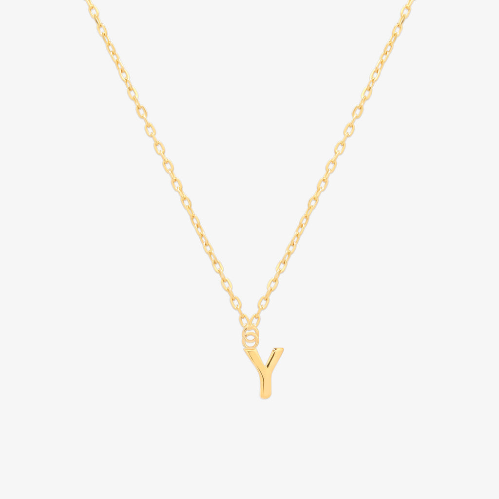 Classic Initial Pendant Necklace (50cm)-24