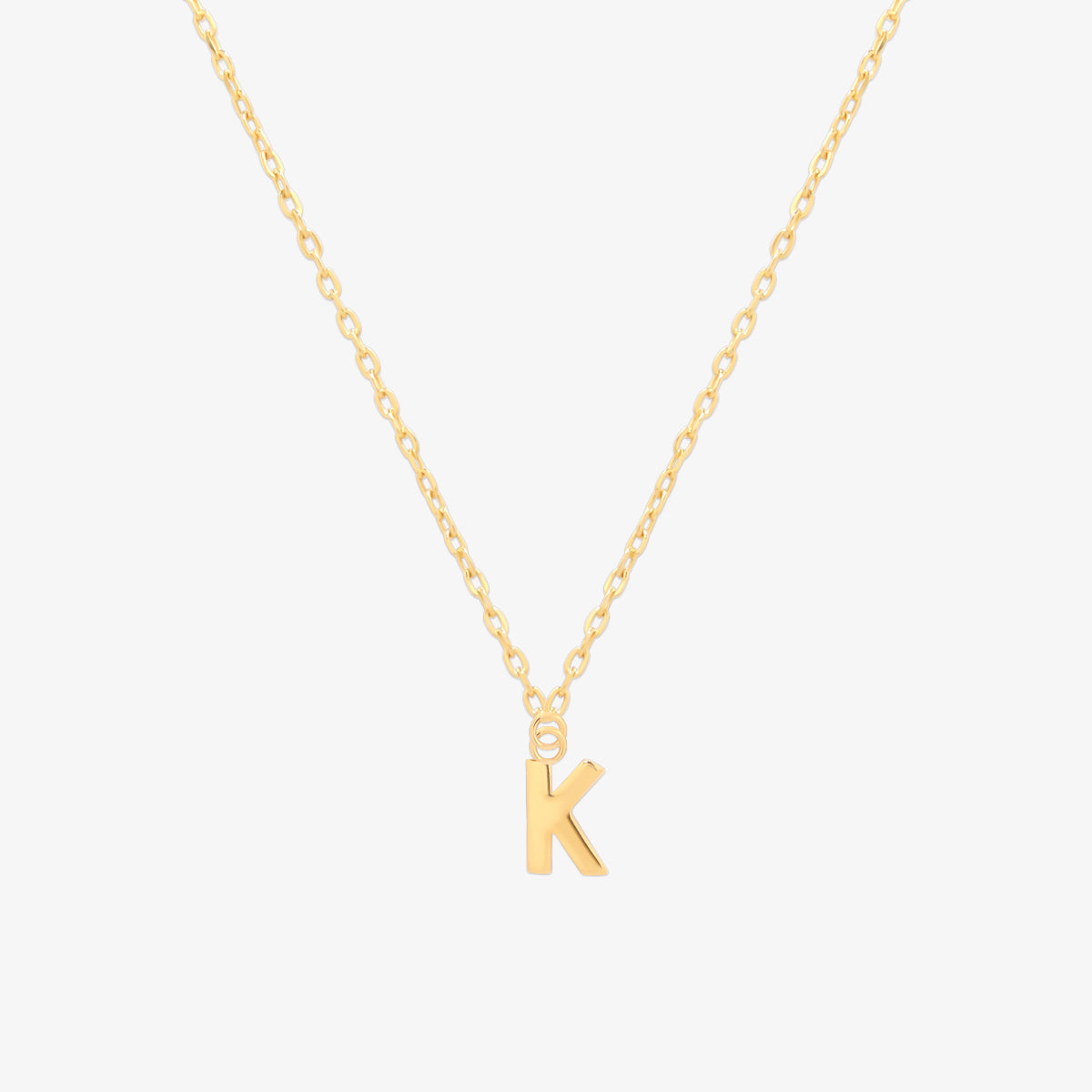 Classic Initial Pendant Necklace (50cm)-10