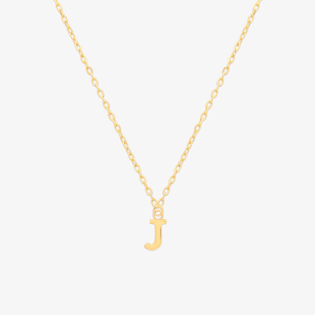 Classic Initial Pendant Necklace (50cm)-9
