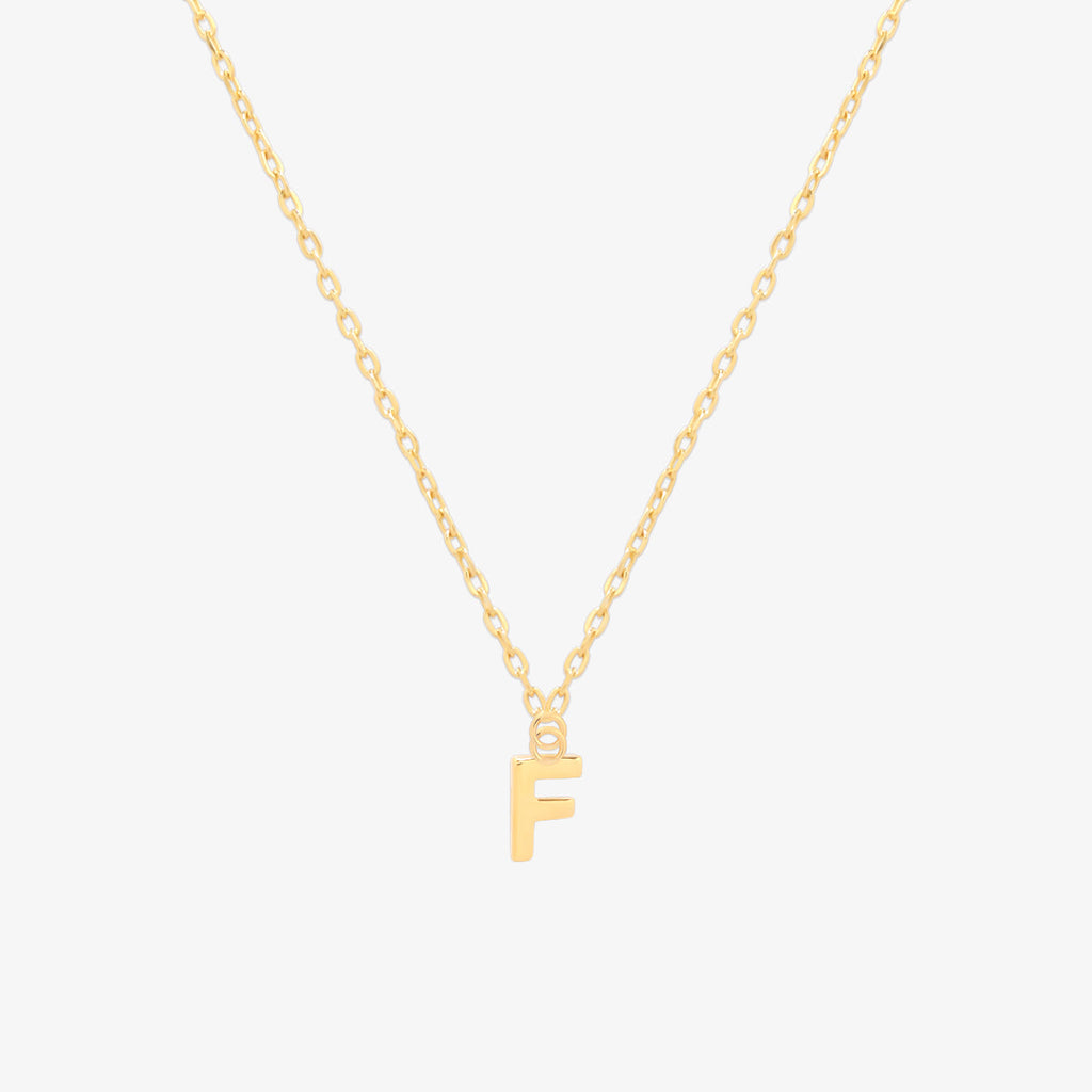 Classic Initial Pendant Necklace (50cm)-5