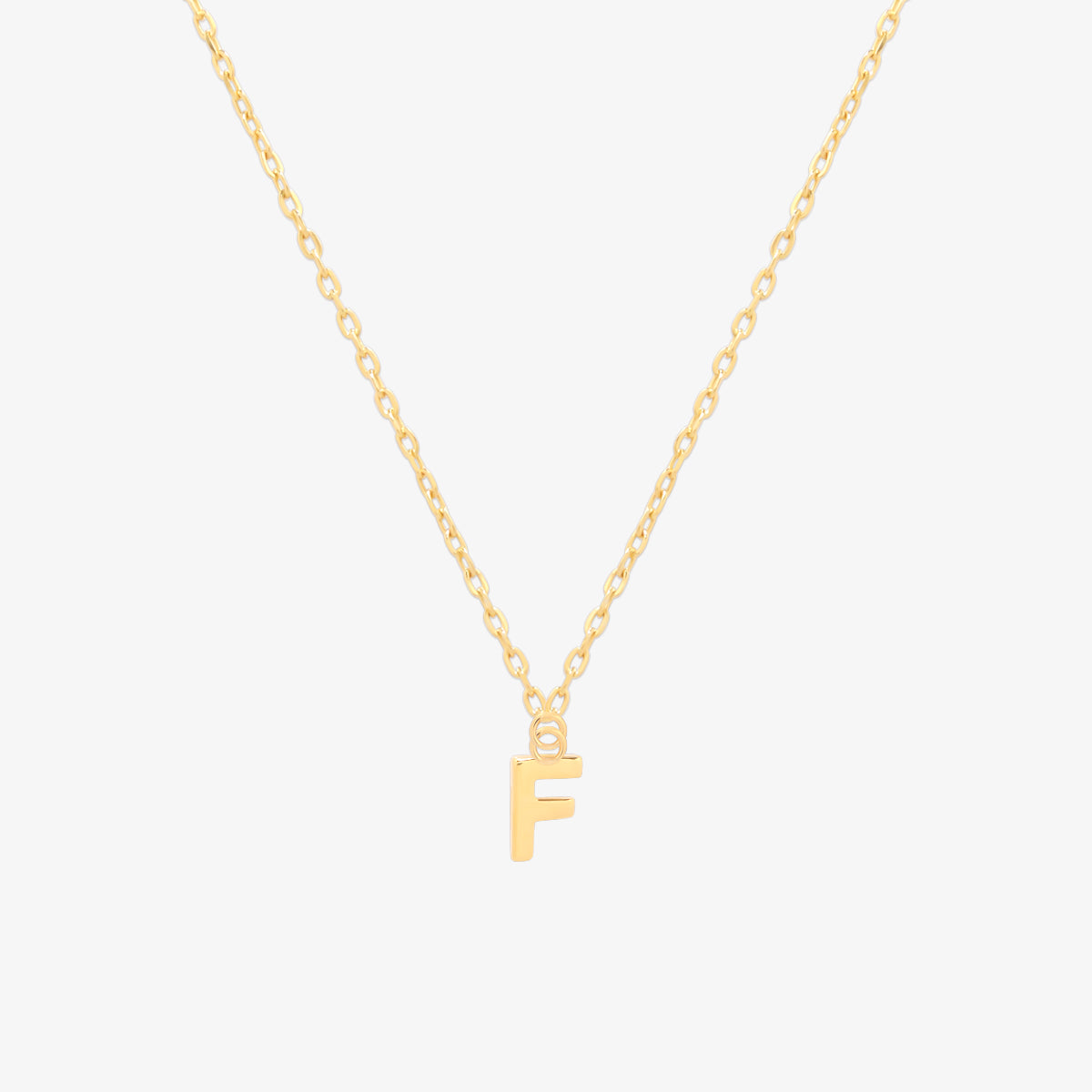 Classic Initial Pendant Necklace (50cm)-5
