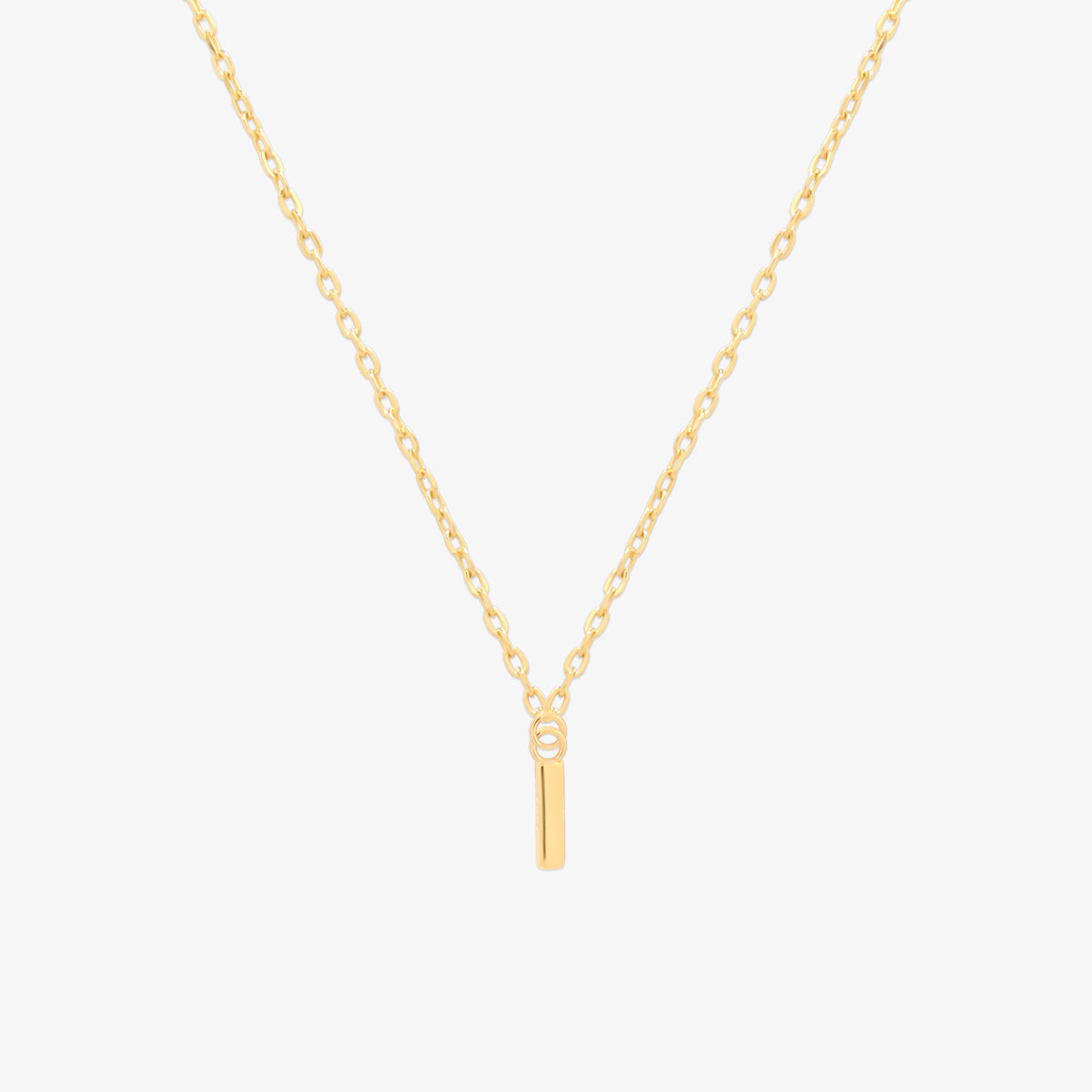 Classic Initial Pendant Necklace (50cm)-8