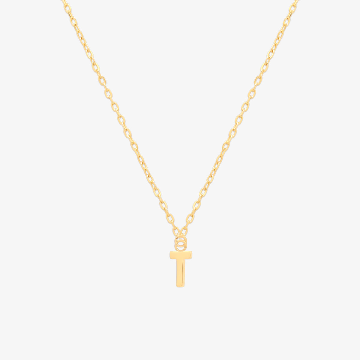 Classic Initial Pendant Necklace (50cm)-19