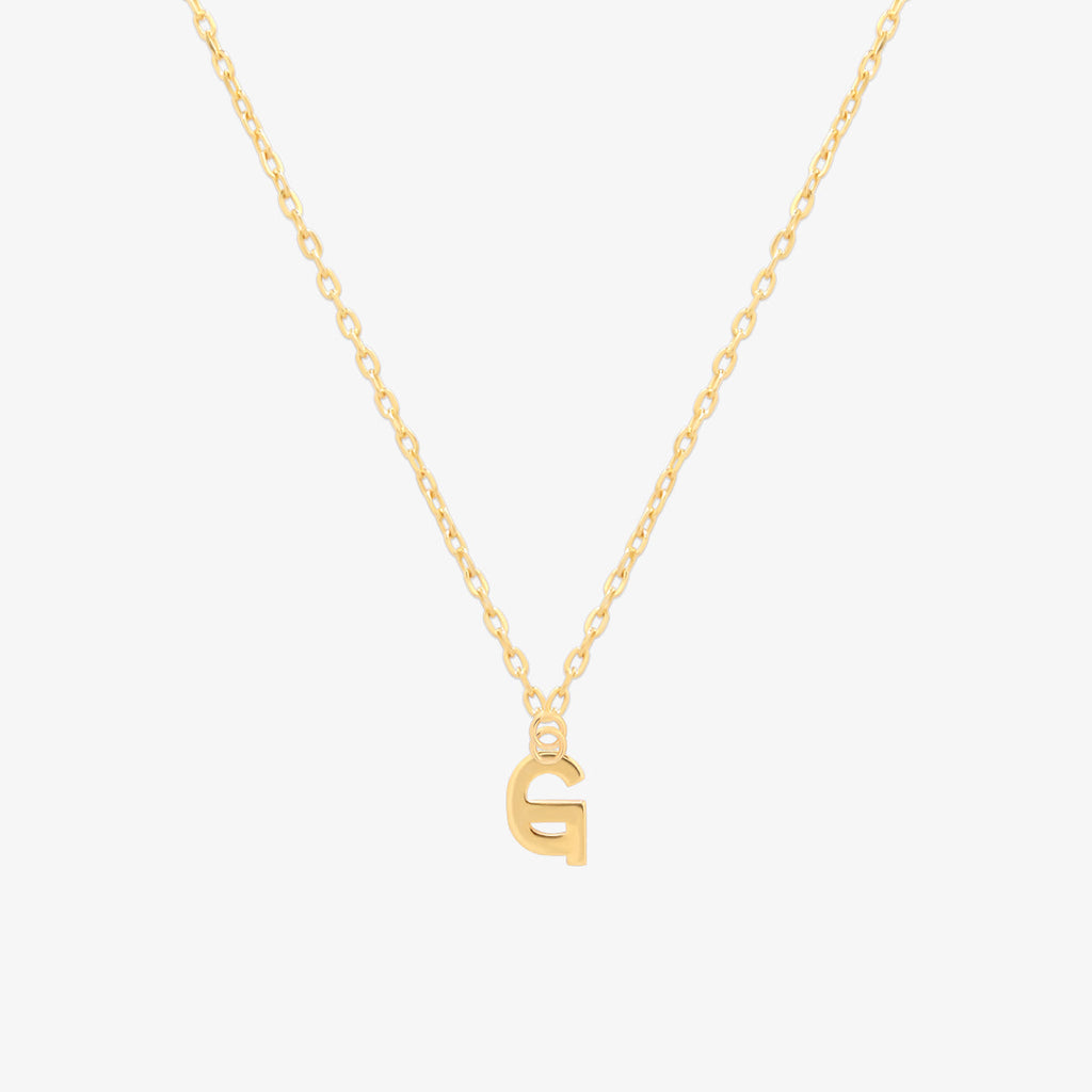 Classic Initial Pendant Necklace (50cm)-6