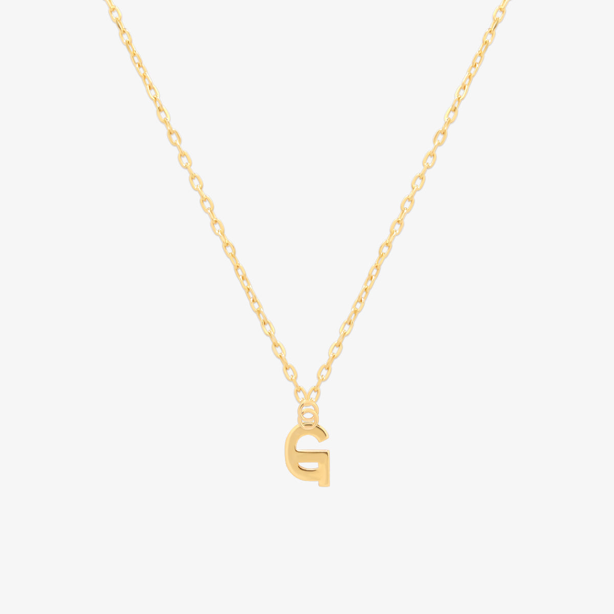 Classic Initial Pendant Necklace (50cm)-6