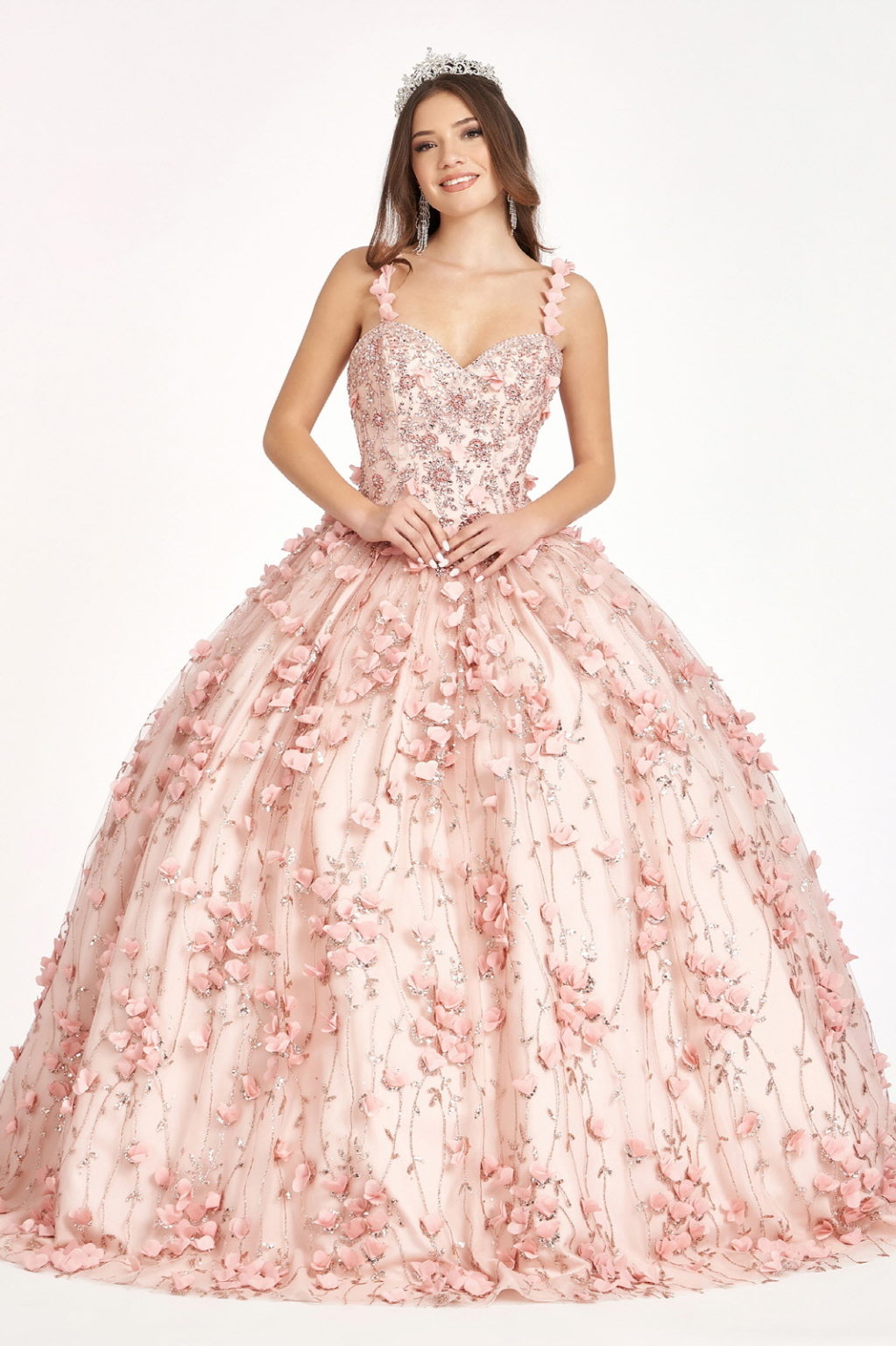 Beads and Jewel Embellished Bodice Sweetheart Quinceanera Dress-1