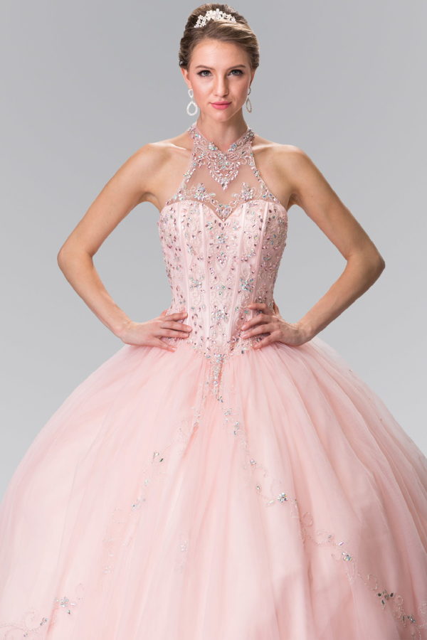 Beads Embellished Quinceanera Long Dress-2