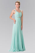 leated Bodice Bridesmaids Long Dress-0