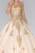 Tulle Sweetheart Ball Gown with Embroidery and Beads - Mask Not Included-2