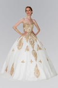 Tulle Sweetheart Ball Gown with Embroidery and Beads - Mask Not Included-2