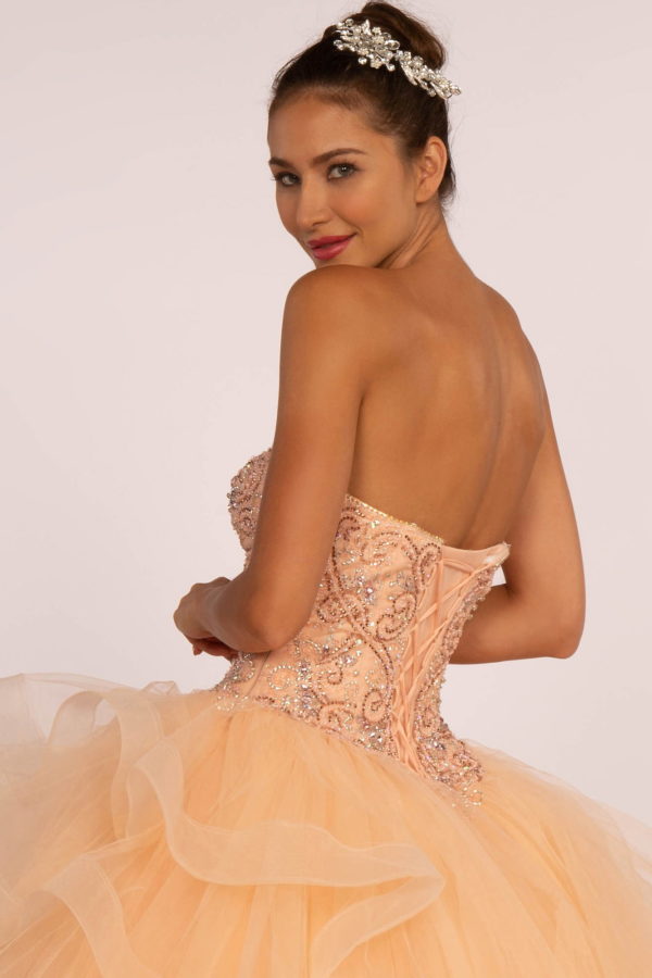 Rhinestone Embellished Sweetheart Ball Gow-4