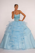 Rhinestone Embellished Sweetheart Ball Gow-4