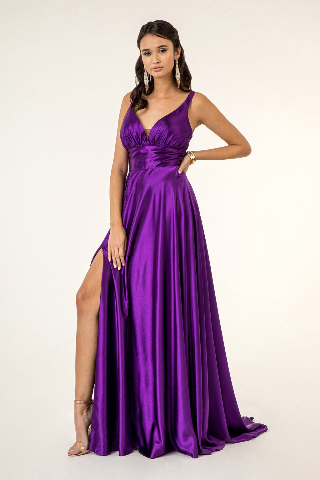 Mesmerizing High Slit A-line Dress by Elizabeth K-6