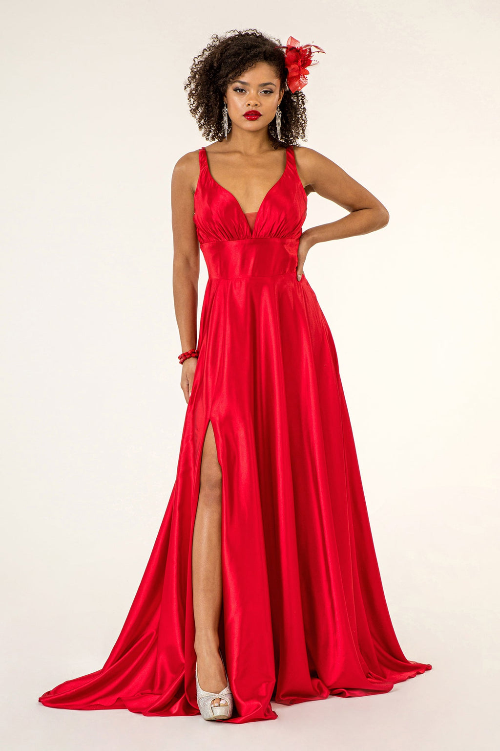 Mesmerizing High Slit A-line Dress by Elizabeth K-7
