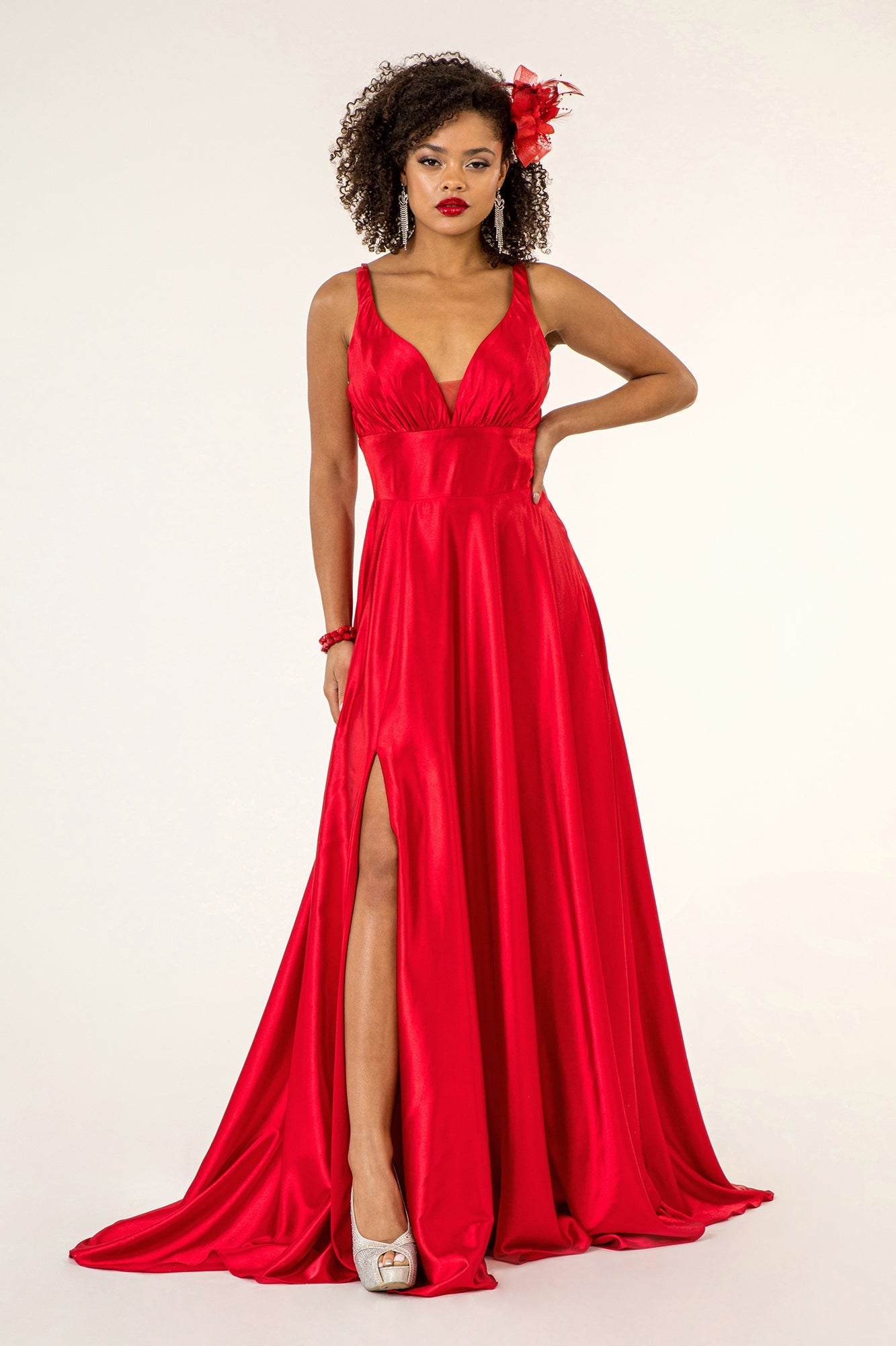 Mesmerizing High Slit A-line Dress by Elizabeth K-7
