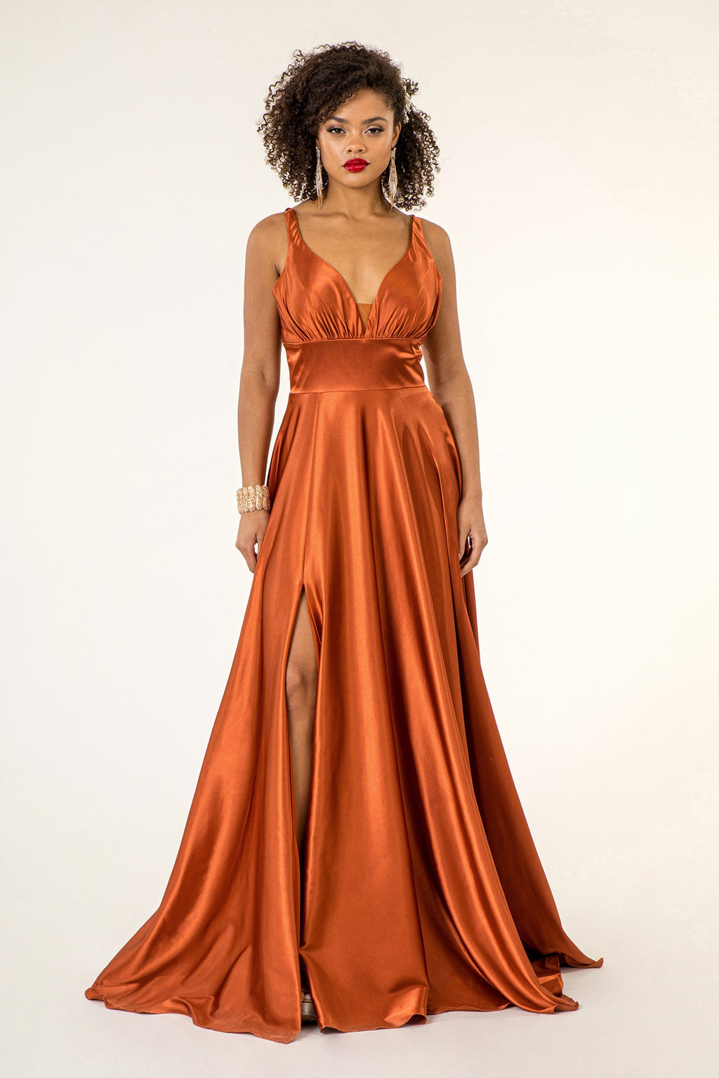 Mesmerizing High Slit A-line Dress by Elizabeth K-5