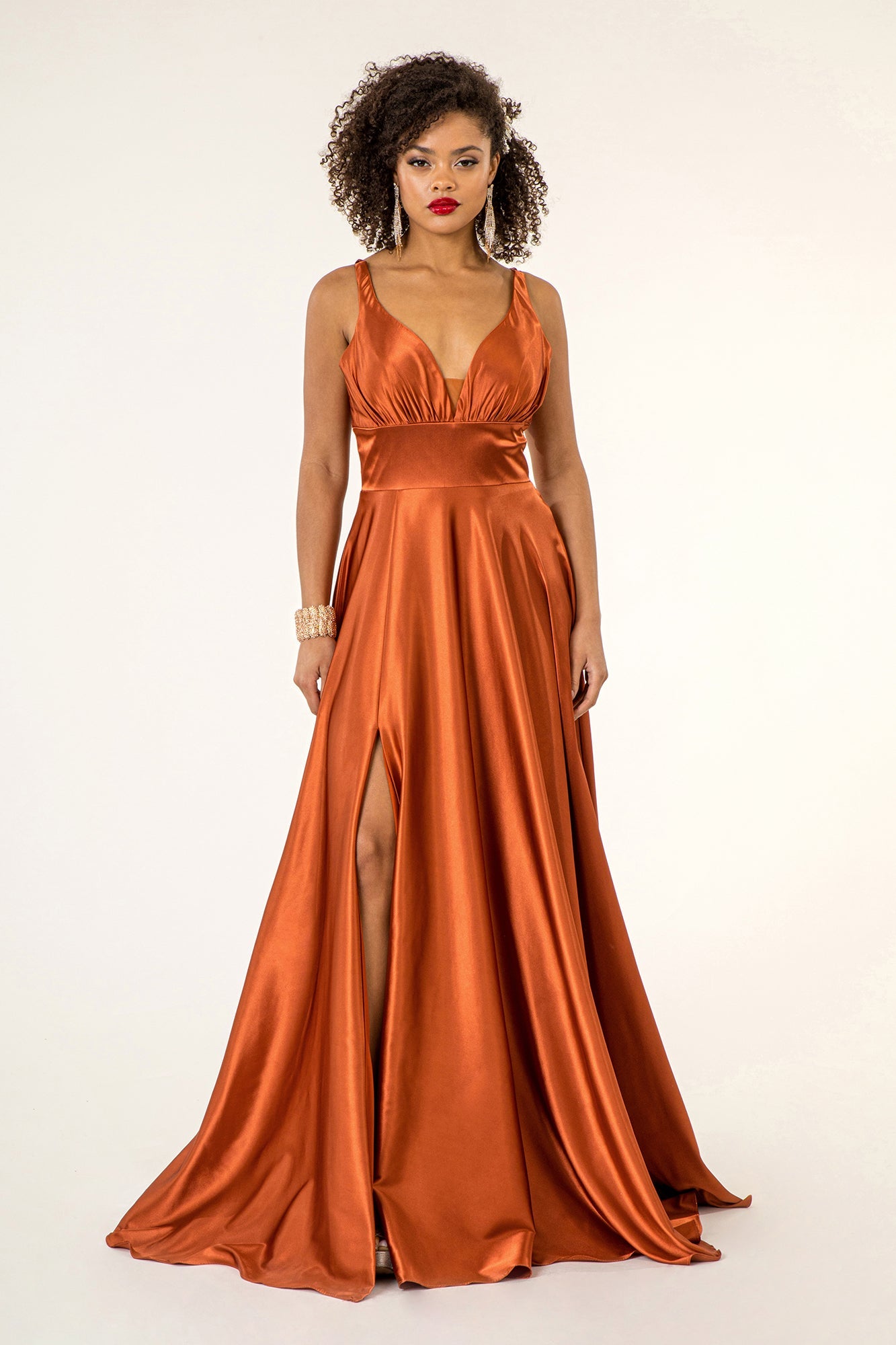 Mesmerizing High Slit A-line Dress by Elizabeth K-5