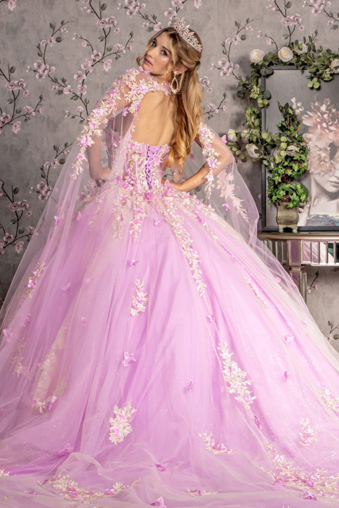 Sheer Bodice Strapless Sweetheart Mesh Ball Gown w/ Side Mesh Long Drapes-2