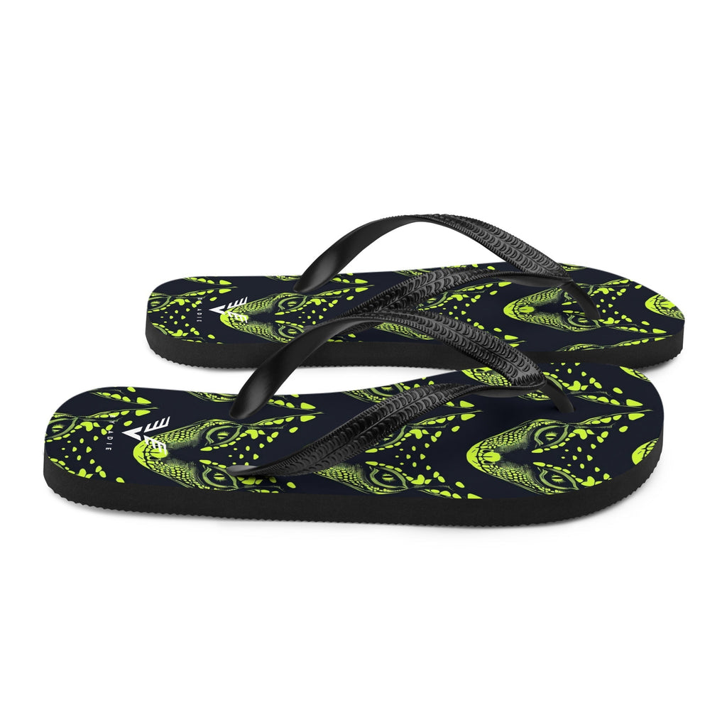 Glow Lizard Flip Flops