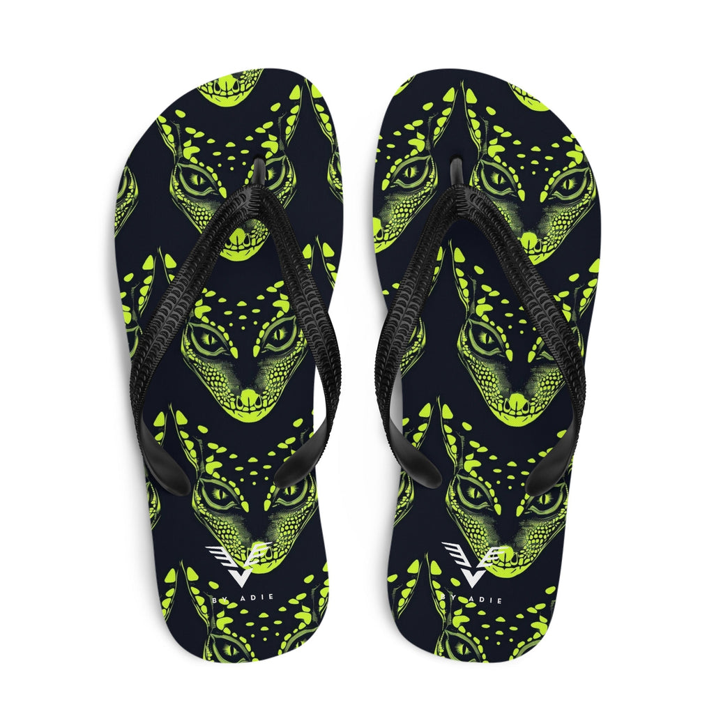 Glow Lizard Flip Flops