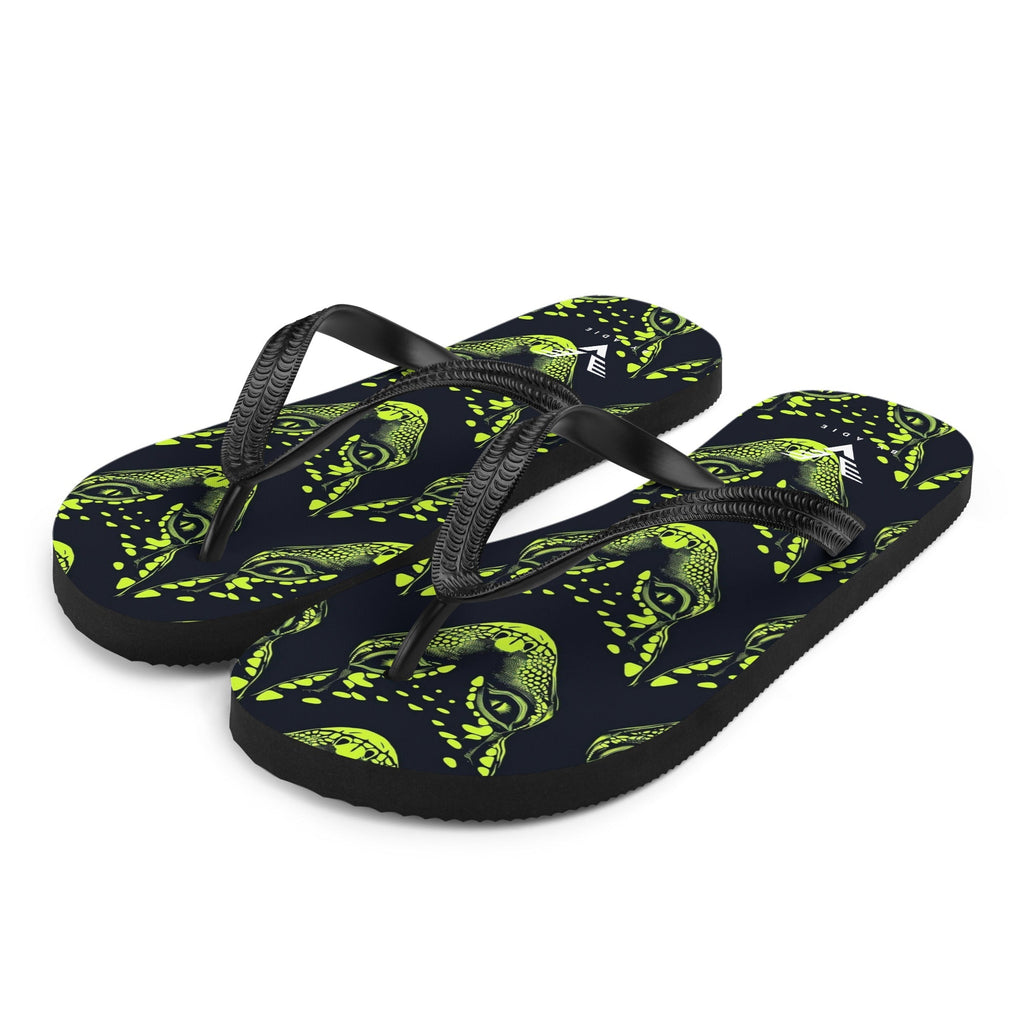Glow Lizard Flip Flops