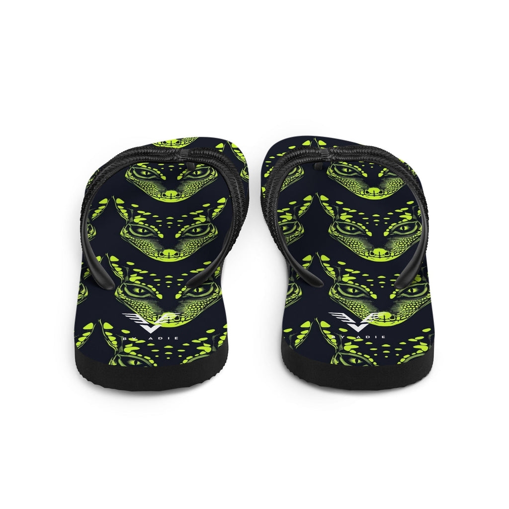Glow Lizard Flip Flops