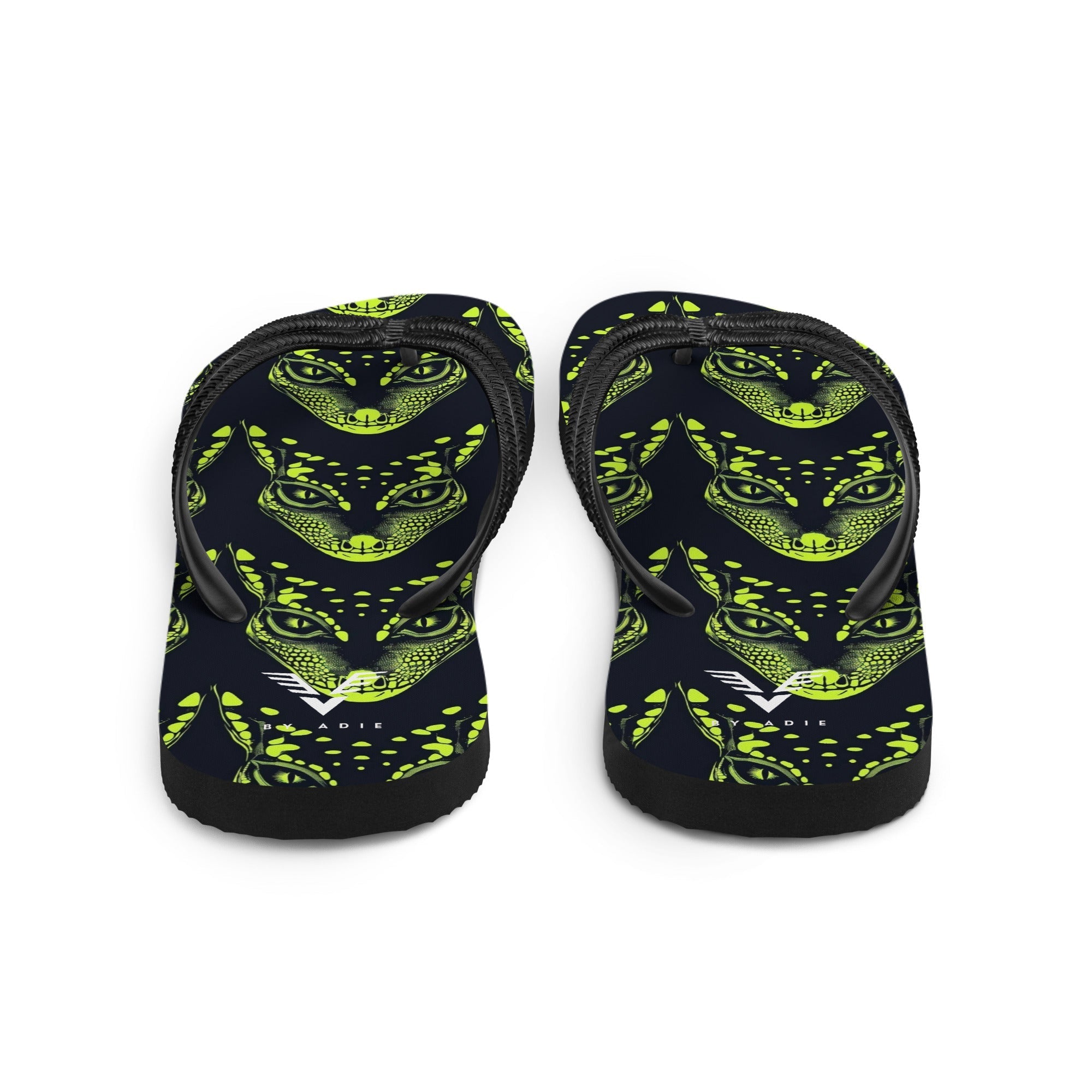 Glow Lizard Flip Flops