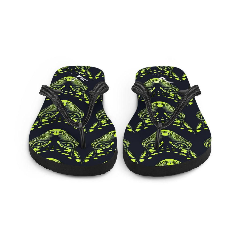 Glow Lizard Flip Flops