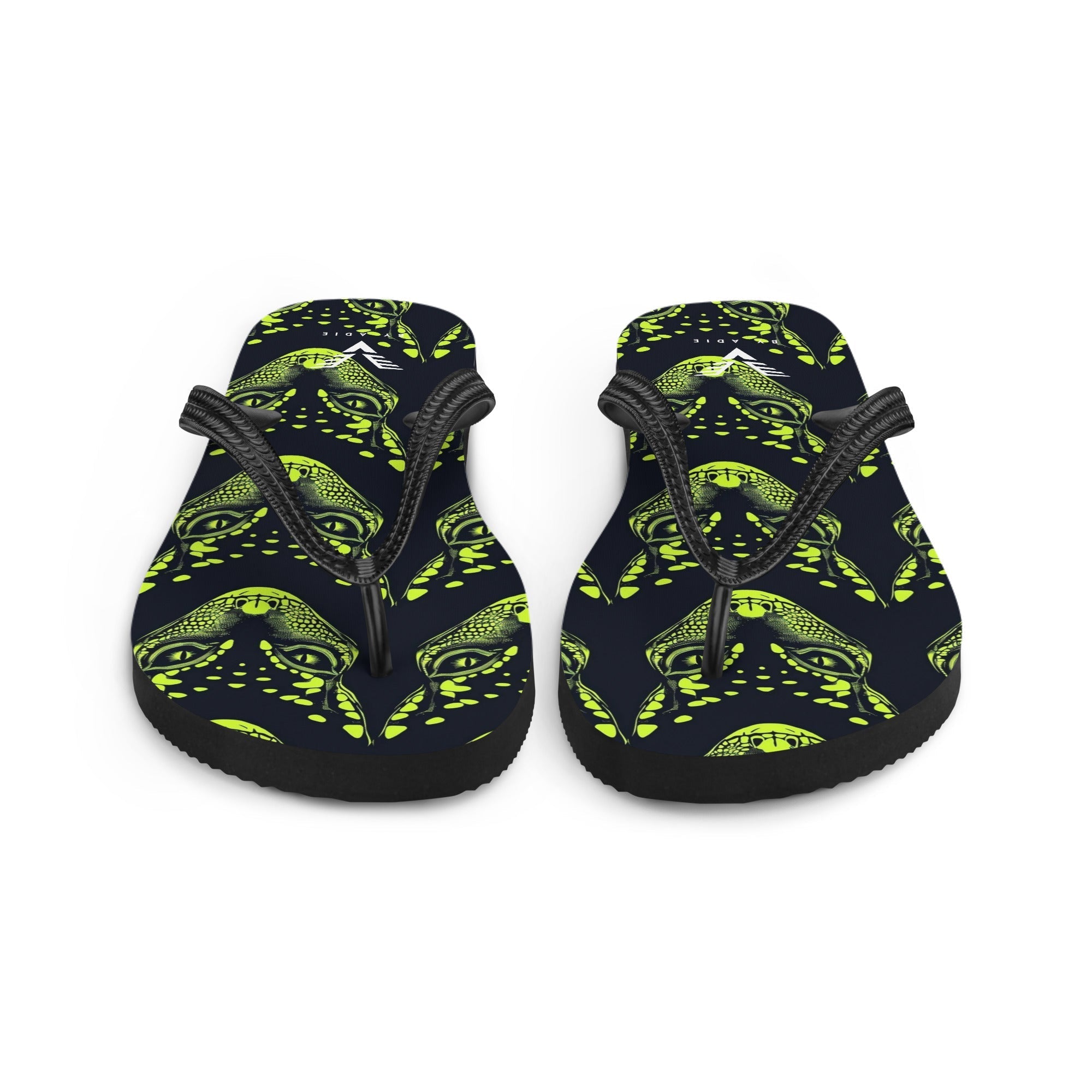 Glow Lizard Flip Flops