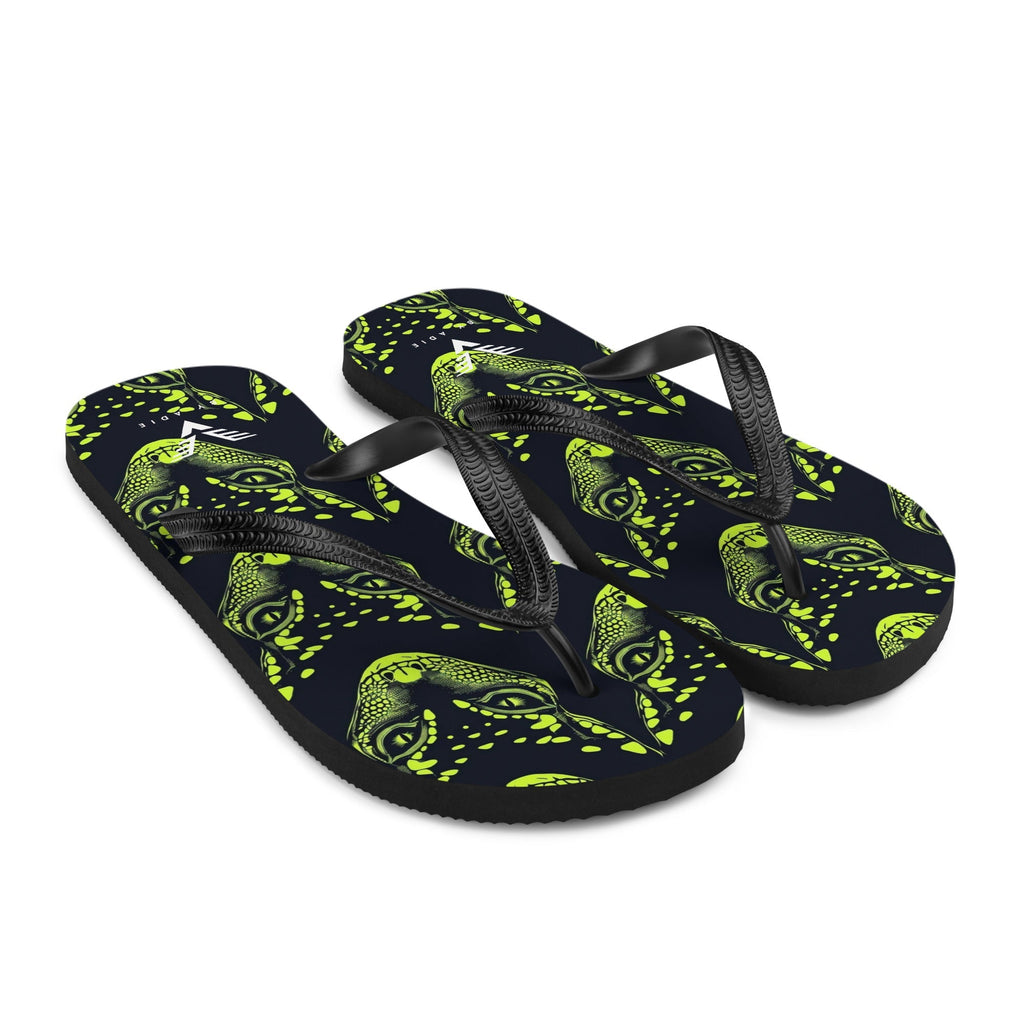 Glow Lizard Flip Flops