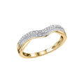 Elements Gold Double Wave Diamond Set Ring-0