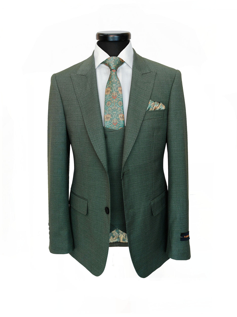 Men’s Sage Green 3-Piece Slim Fit Suit-2