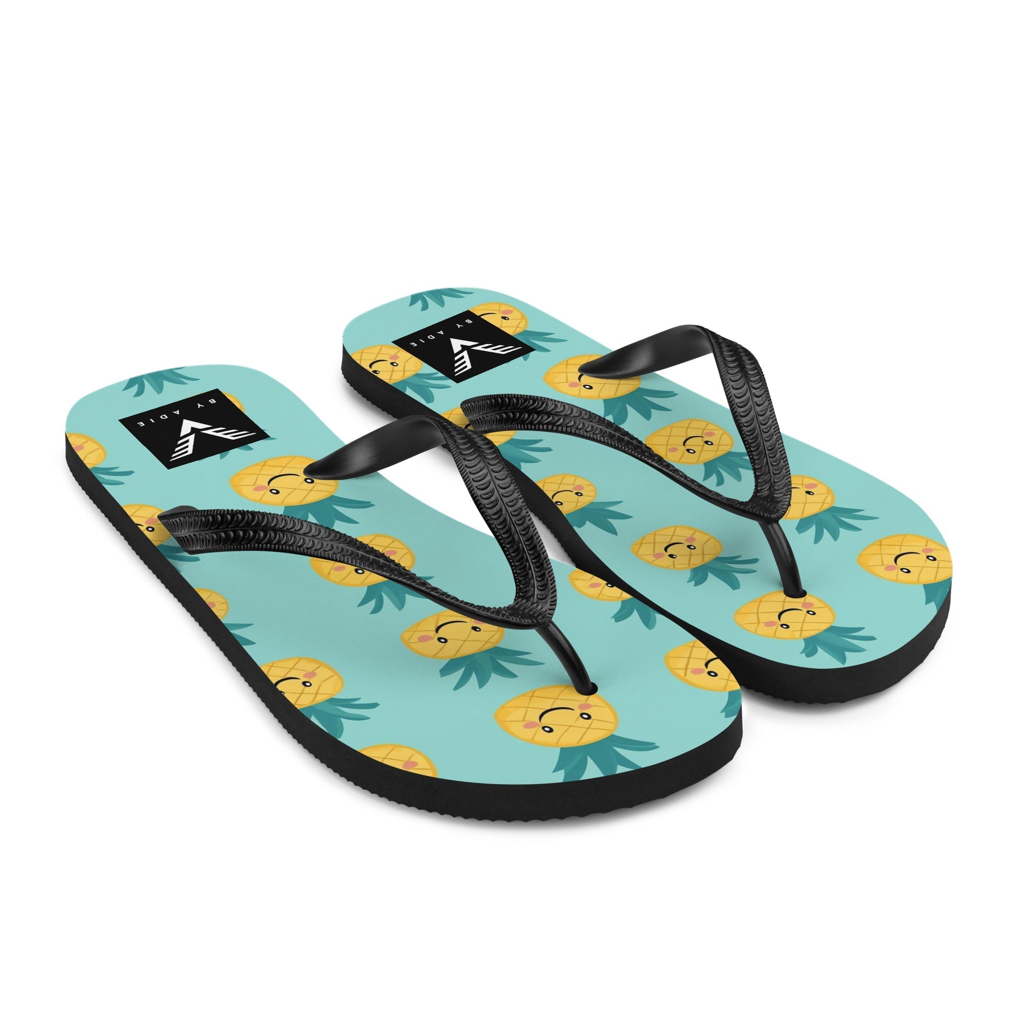 Happy Pineapple Flip Flops